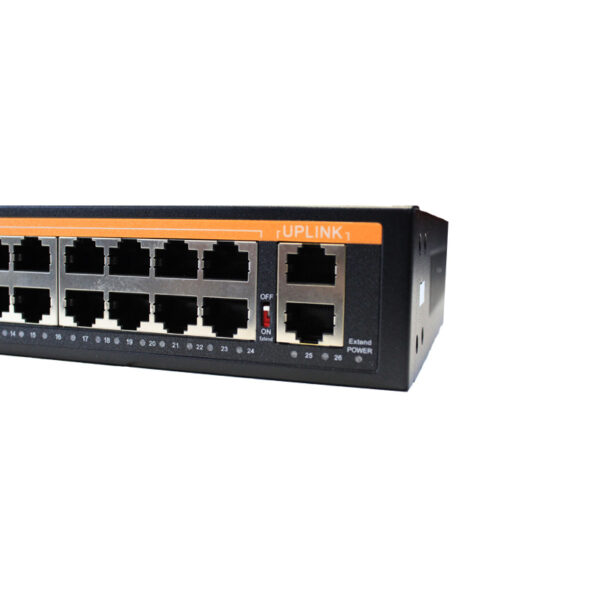 Switch Poe Híbrido 24 Portas Poe Fast + 2 Portas Uplink Gigabit HZ-EL1327P-1SEA - Image 2