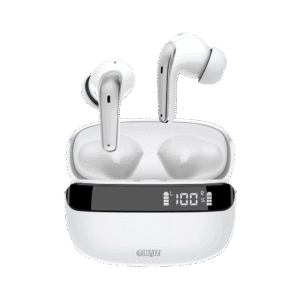 Fone de Ouvido Sem Fio TWS – Bluetooth 5.3, ENC Cancelamento de Ruído, Autonomia 4h + Case 420mAh, USB-C HZ-L03C (Branco)