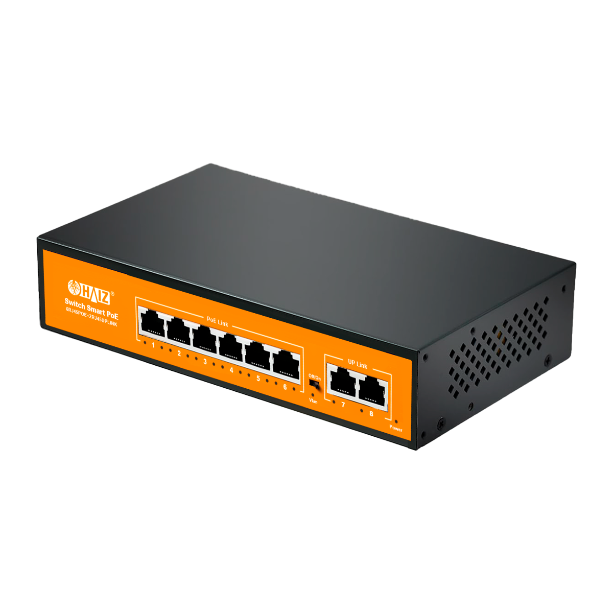 SWITCH HAIZ 6 PORTAS POE + 2 UPLINK HZ-1008GBPOE - Imagem 2