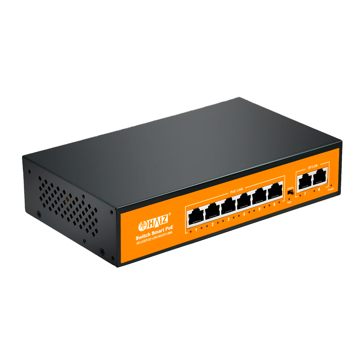 SWITCH HAIZ 6 PORTAS POE + 2 UPLINK HZ-1008GBPOE - Imagem 3